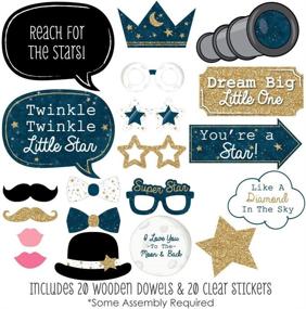 img 3 attached to Captivating Twinkle Twinkle Little Star Party Props - 20 Count Kit for Baby Showers or Birthdays