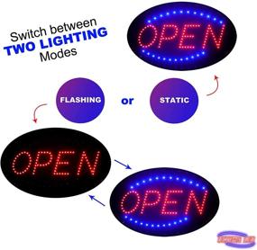img 2 attached to Vibrant Large LED Neon Open Sign for Your Business