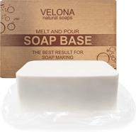 🧼 premium 25 lb white melt and pour soap base bulk by velona - sls/sles free, natural bars for superior soap-making results logo