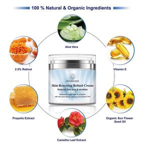 img 1 attached to Retinol Moisturizer Cream 2.5%: Effective Anti-Aging Solution for Face & Eye Area! Boosted with Vitamin C & E, Hyaluronic Acid for Wrinkles, Acne, Day & Night – Simplified Skin 1.7 oz