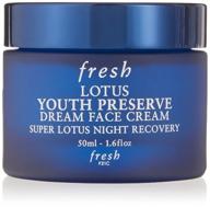 🌸 revitalize and rejuvenate with fresh lotus youth preserve dream face cream super lotus night recovery 1.6 oz / 50 ml logo