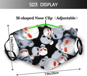 img 3 attached to 🤘 Stylish Reusable Skull Face Mask - Dustproof, Washable, Breathable, and Windproof Scarf Balaclava for Men, Women, and Adults