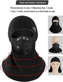 img 2 attached to ⛷️ TATR Balaclava Ski Mask for Winter, Men Women, Anti Dust Windproof Thermal Motorcycle Loops, Reusable Face Mask, Black (Large) - Enhanced SEO