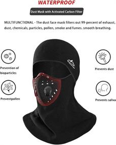 img 3 attached to ⛷️ TATR Balaclava Ski Mask for Winter, Men Women, Anti Dust Windproof Thermal Motorcycle Loops, Reusable Face Mask, Black (Large) - Enhanced SEO
