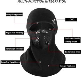 img 1 attached to ⛷️ TATR Balaclava Ski Mask for Winter, Men Women, Anti Dust Windproof Thermal Motorcycle Loops, Reusable Face Mask, Black (Large) - Enhanced SEO