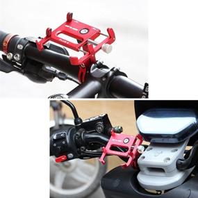 img 1 attached to 🚲 GUB Aluminum Bicycle & Motorcycle Phone Mount: Ultimate 360° Rotation Bike Holder for iPhone 7s 8 Plus, Samsung S7/S6/Note5/4 GPS Mount 4.2 to 7 Inch - Red