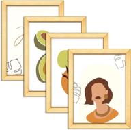 🖼️ gold annecy 8x10 picture frame (4 pack) - high-definition real glass photo frames for 8x10 - wall mount & table top display logo