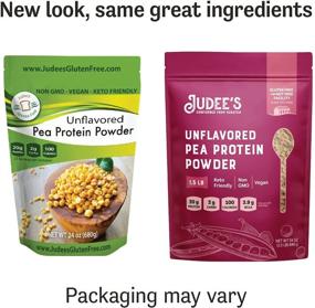 img 2 attached to 🌱 Judee’s Pea Protein Powder: 80% Protein, Non-GMO, Keto-Friendly & Vegan-Friendly - Dairy, Soy, Gluten & Nut-Free - 1.5lb (24oz) - Made in USA - Easy Dissolve