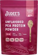 🌱 judee’s pea protein powder: 80% protein, non-gmo, keto-friendly & vegan-friendly - dairy, soy, gluten & nut-free - 1.5lb (24oz) - made in usa - easy dissolve logo