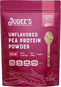 img 4 attached to 🌱 Judee’s Pea Protein Powder: 80% Protein, Non-GMO, Keto-Friendly & Vegan-Friendly - Dairy, Soy, Gluten & Nut-Free - 1.5lb (24oz) - Made in USA - Easy Dissolve