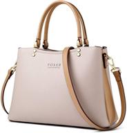 foxer women's leather handbag: crossbody shoulder bag with matching wallet logo