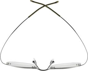 img 1 attached to 👓 Stylish Eyekepper Titanium Rimless Round Reading Glasses: Circle Readers in Gunmetal Finish