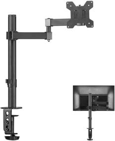 img 4 attached to Bracwiser Single Arm Monitor Mount - Fully Adjustable for 13-32 inch Screens up to 22lbs - VESA 75 100 - Ideal for Computer Monitors 13 15 17 19 20 22 23 24 26 27 30 32 inch