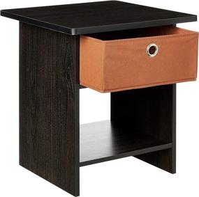 img 2 attached to Furinno 2 10004AM Storage Nightstand Americano