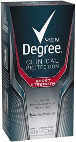 img 2 attached to 💪 Degree Men Clinical Sport Strength Deodorant: 4-Pack 1.7 oz for Effective Sweat Control