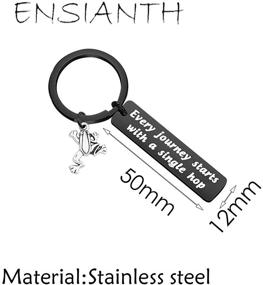 img 3 attached to ENSIANTH Journey Keychain Motivational Graduation Women's Jewelry