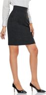 tapata stretchy business waist，black pinstripe women's clothing for skirts logo