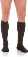 jomi men's compression collection: microfiber compression socks 30-40mmhg, size large, black logo