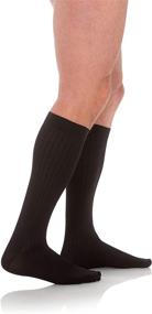 img 3 attached to Jomi Men's Compression Collection: Microfiber Compression Socks 30-40mmHg, Size Large, Black