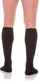 img 2 attached to Jomi Men's Compression Collection: Microfiber Compression Socks 30-40mmHg, Size Large, Black