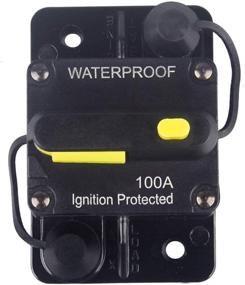 img 4 attached to 💧 Waterproof 100A Manual Reset Fuse Circuit Breaker for Trolling Motor, RV, Marine, Boat, and Vehicle Systems - 12V to 48V DC Protection