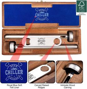 img 3 attached to Premium Beer Chiller Sticks for Bottles in Wooden Gift Box - Perfect Beer Gifts for Men - Includes 2 Chilling Sticks and 1 Bottle Opener - Eco Friendly and Ideal for Christmas and Birthdays - by Woondulla