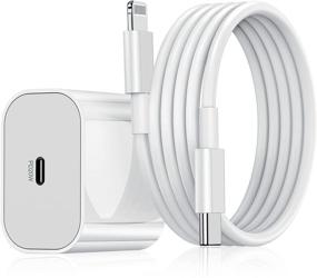 img 4 attached to 🔌 Сетевой адаптер Apple MFi Certified мощностью 20 Вт с кабелем USB C - Lightning длиной 6 футов - Быстрый зарядный адаптер для iPhone 12/12 Mini/12 Pro/12 Pro Max/11, iPad Pro, Samsung - Оригинальный адаптер питания USB-C