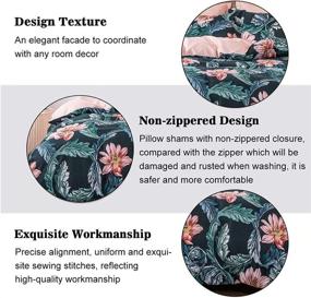 img 2 attached to 🌺 Shatex Floral King Comforter Set - Tropical Pattern All Season Bedding, King Size Bed, Floral Cottage Theme - Ultra Soft 100% Polyester, Includes 3-Piece Comforter and 2 Pillow Shams