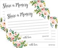 🌸 floral funeral/birthday memory card keepsake - seo-friendly condolence sympathy memorial acknowledgment, remembrance appreciation celebration of life service supplies guest book alternative advice game logo