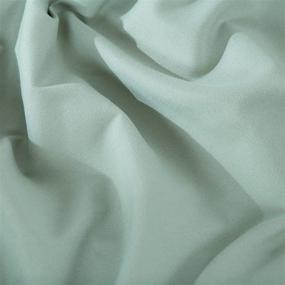 img 2 attached to 🛏️ Двусторонний комплект декоративного чехла для односпального одеяла - двойная щетка микрофибра, мягкий чехол для одеяла цвета мяты/серый на все сезоны с застежкой на молнии - 2 штуки, 68х90 дюймов