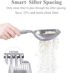 img 3 attached to 🐾 Vikano Aluminum Alloy Cat Litter Scoop – Durable, Deep Shovel with Long Handle for Easy Poop Sifting in Litter Box