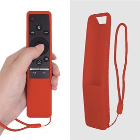 img 4 attached to New BN59-01274A Voice Remote Control With Red Silicone Case Cover For Samsung Smart TV UA32M5500 UA40MU6100 UA49MU6300 UA49MU8000 UA50MU7000 UA55MU8000 UA65MU6100 UA65MU8000 UA75MU8000 UA82MU8000