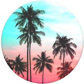 img 3 attached to 🌴 Тропический закат PopSockets: Заменяемая ручка для телефонов и планшетов - Стильное удобство!