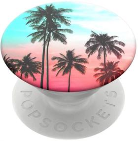 img 4 attached to 🌴 Тропический закат PopSockets: Заменяемая ручка для телефонов и планшетов - Стильное удобство!