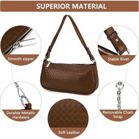 img 1 attached to RAVUO Shoulder Underarm Removable Strap Cross Women's Handbags & Wallets for Hobo Bags