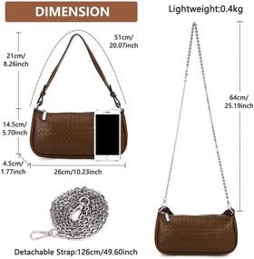 img 3 attached to RAVUO Shoulder Underarm Removable Strap Cross Women's Handbags & Wallets for Hobo Bags