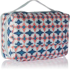 img 3 attached to 💄 Efficiently Organize Your Cosmetics with the Vera Bradley Lighten Up Large Blush & Brush Makeup Organizer Case