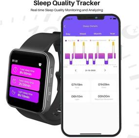 img 1 attached to 📱 TOZO S1 Smart Watch Bluetooth 5.0 Activity Tracker with Heart Rate Monitor, Sleep Monitor, Pedometer, Calorie Counter & IPX8 Waterproof - 1.54-inch Touchscreen Compatible with iPhone & Android Phones
