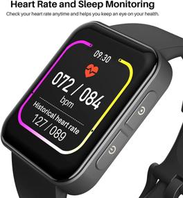 img 2 attached to 📱 TOZO S1 Smart Watch Bluetooth 5.0 Activity Tracker with Heart Rate Monitor, Sleep Monitor, Pedometer, Calorie Counter & IPX8 Waterproof - 1.54-inch Touchscreen Compatible with iPhone & Android Phones