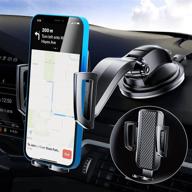 🚗 convenient and secure dashboard phone holder for car, vioy cell phone cradles with adjustable arms and strong suction: compatible with iphone 13 12 11 max pro x xs max xr 8 7, samsung galaxy s20 logo