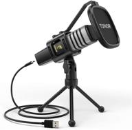 🎙️ tonor tc30 usb microphone for gaming, streaming, podcasting, youtube, voice over – condenser pc mic with tripod stand, pop filter, shock mount – compatible with laptop, desktop, skype, twitch logo