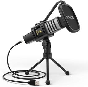 img 4 attached to 🎙️ TONOR TC30 USB Microphone for Gaming, Streaming, Podcasting, YouTube, Voice Over – Condenser PC Mic with Tripod Stand, Pop Filter, Shock Mount – Compatible with Laptop, Desktop, Skype, Twitch