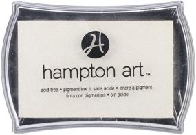 img 1 attached to 💫 Premium Hampton Art White Pigment Ink Pad – Stunningly Vibrant and Long-Lasting Results