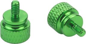 img 2 attached to Favordrory 6#-32 Anodized Aluminum Thumbscrews: Efficient and Stylish Computer Case Thumb Screws in Green, Set of 10PCS