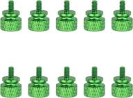 favordrory 6#-32 anodized aluminum thumbscrews: efficient and stylish computer case thumb screws in green, set of 10pcs logo
