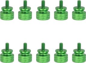 img 4 attached to Favordrory 6#-32 Anodized Aluminum Thumbscrews: Efficient and Stylish Computer Case Thumb Screws in Green, Set of 10PCS