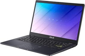 img 2 attached to 💻 ASUS E410 14-inch Lightweight Laptop, Intel Celeron N4020 up to 2.8GHz, 4GB DDR4 RAM, 128GB eMMC, 802.11AC WiFi, Bluetooth, HDMI, Webcam, Remote Work, Blue, Windows 10 S