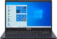 💻 asus e410 14-inch lightweight laptop, intel celeron n4020 up to 2.8ghz, 4gb ddr4 ram, 128gb emmc, 802.11ac wifi, bluetooth, hdmi, webcam, remote work, blue, windows 10 s logo