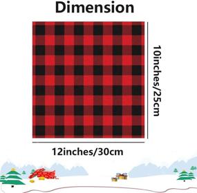 img 2 attached to 🎄 Рождественский жгут Buffalo Plaid HTV - наклейки для горячего переноса из винила - набор из 6 штук для футболок, ремесел из ткани DIY - 12 x 10 дюймов с бонусным листом PTFE Тефлона.