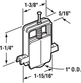 img 1 attached to 🚪 High-Performance Prime-Line B 695 Thin Screen Door Roller Assembly - 2 Pack